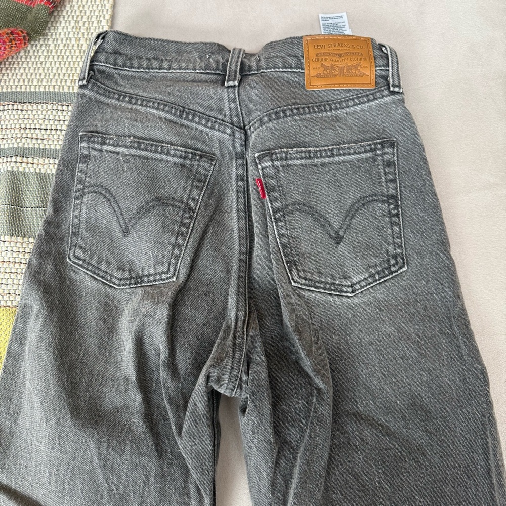 Levi's rib cage Charcoal Straight Jeans